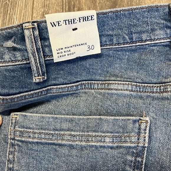 🥳HP🥳 We The Free by Free People Low Maintenance Mid Rise Crop Boot Vintage Jean - Picture 8 of 11